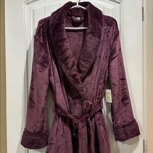 George Luxurious Deep Purple Women's Plush Robe